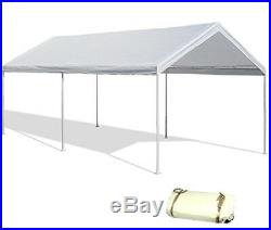 20'X40' White Canopy Replacement Cover Top Roof Tarp Shade Car, Boat, ATV Port