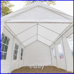 20' x 10' Carport Gazebo Canopy Party Tent Garage Car Shelter withWall Window