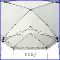 20' x 10' Folding Gazebo Steel Canopy Party Tent With Bag, Off-white