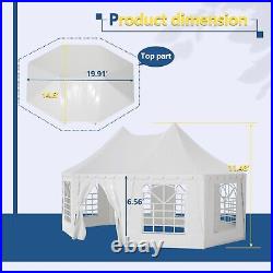 20 x 15 ft. Outdoor Party Tent Heavy-Duty Wedding Canopy Gazebo with Storage Bags