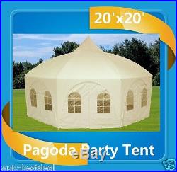 20' x 20' Octagonal Wedding Gazebo Party Tent Canopy Shade