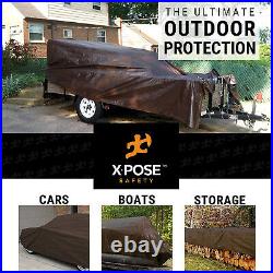 20' x 20' Super Heavy Duty 16 Mil Brown Poly Tarp cover Thick Waterproof