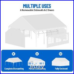20 x 20 ft Heavy Duty Party Tent, Outdoor Wedding Gazebo & Event Canopy Shelter