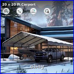 20 x 20 ft Outdoor Carport Heavy Duty Gazebo Garage Car Shelter Shade Multi-Use