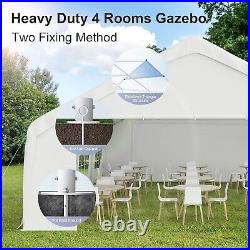 20 x 26 ft Carport Outdoor Metal Commercial Wedding Party Frame Tent withSidewalls