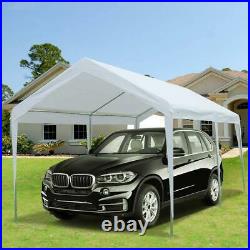 20'x10' Heavy Duty Garage Carport Car Shelter Canopy Party Tent Adjustable White