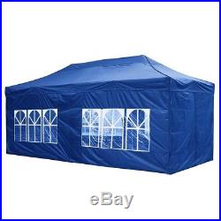 20'x10' Outdoor EZ Pop Up Wedding Party Tent Patio Blue Canopy Pavilion Events