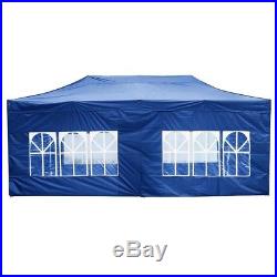 20'x10' Outdoor EZ Pop Up Wedding Party Tent Patio Blue Canopy Pavilion Events