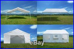 20'x20' Heavy Duty Party Tent Outdoor Carport Canopy Gazebo Holiday Event Sides