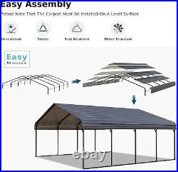 20 x20 ft Outdoor Carport Heavy Duty Gazebo Garage Car Shelter Shade Extra large