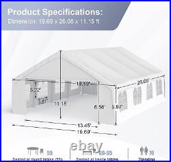 20'x26' Carport Canopy Gazebo Heavy Duty Wedding Party Event Tent Garage Outdoor