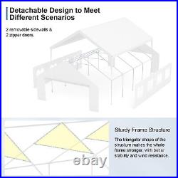 20'x26' Carport Canopy Gazebo Wedding Party Event Tent Heavy Duty Garage Outdoor