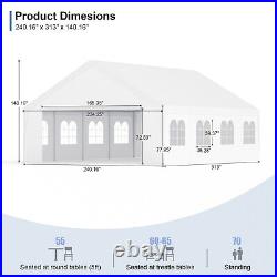 20'x26' Carport Canopy Gazebo Wedding Party Event Tent Heavy Duty Garage Outdoor