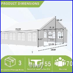 20'x26' Heavy Duty Carport, Party Tent Car Port Canopy Tent withSidewalls&Doors