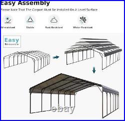 20'x30' Outdoor Carport Metal Carport Heavy Duty Carport Car Tent Car Canopy