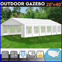 20'x40' Gazebo Canopy Carport Shelter Wedding Party Tent Outdoor Heavy Duty