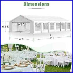 20'x40' Gazebo Canopy Carport Shelter Wedding Party Tent Outdoor Heavy Duty