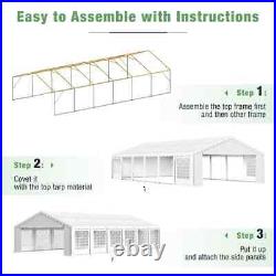 20'x40' Gazebo Canopy Carport Shelter Wedding Party Tent Outdoor Heavy Duty