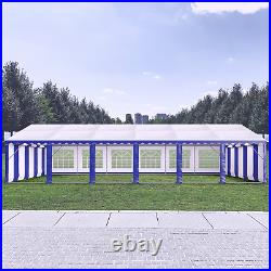 20'x40' Outdoor Gazebo Canopy Tent Wedding Party Tent Patio Heavy Duty Tent Blue