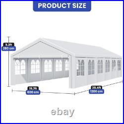20'x40' Party Canopy Outdoor Shelter Waterproof Gazebo Wedding Tent with Sidewalls