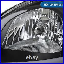 2005-2010 Chevy Cobalt Pontiac G5 Pursuit LED Tube Headlights Pair Black