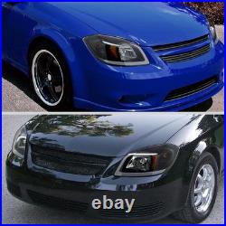 2005-2010 Chevy Cobalt Pontiac G5 Pursuit LED Tube Headlights Pair Black