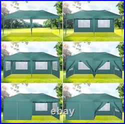 20X10' EZ Pop Up Outdoor Folding Tent Gazebo Wedding Party Canopy with 6Walls