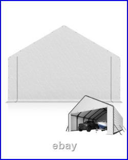 20ft Wide Heavy Duty PE Carport Waterproof Outdoor Garage Shelter for Car