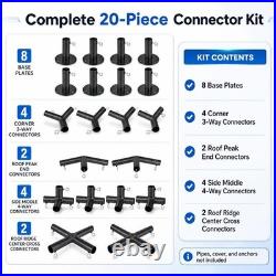 20pcs Heavy Duty High Pitch 8 Legs Frame Canopy Kit 1-3/8 NO Poles/Pipes