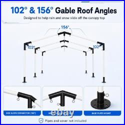 20pcs Heavy Duty High Pitch 8 Legs Frame Canopy Kit 1-3/8 NO Poles/Pipes