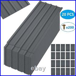 20x Roof Panels Galvanized Steel Hardware Metal Roofing Sheets Wall Panels