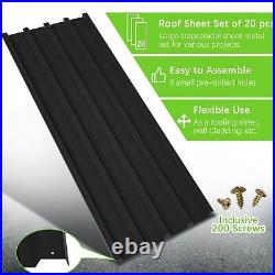 20x Roof Panels Galvanized Steel Hardware Roofing Sheets Anthracite