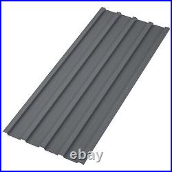 20x Roof Panels Galvanized Steel Hardware Roofing Sheets Gray