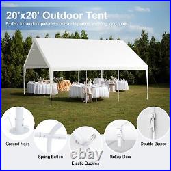 20x20 20x26 FT Car Canopy Heavy Duty Gazebo Wedding Party Tent Carport Outdoor