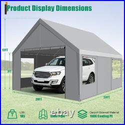 20x20 Heavy Duty Storage Shelter Shed Portable Garage, Waterproof and snowproof
