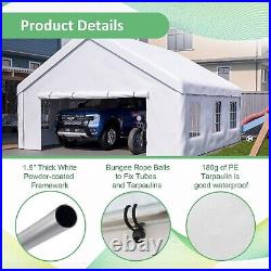 20x20 ft. Outdoor White Event Canopy Heavy Duty Carport Large Wedding Party Tent