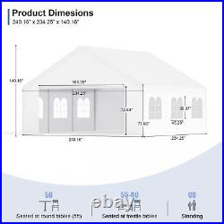 20x20FT Outdoor Heavy Duty Window Canopy Tent Wedding Party Tent Carport