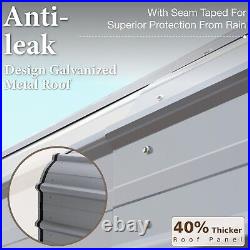 20x20ft Carport with Galvanized Steel Roof Sturdy Metal Carport for Cars, Boats