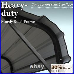 20x20ft Carport with Galvanized Steel Roof Sturdy Metal Carport for Cars, Boats