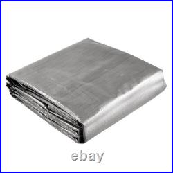 20x24 Ft Waterproof Poly Tarp Protect Cover 10mil Tarpaulin with 25 Ball Bungees