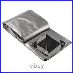 20x24 Ft Waterproof Poly Tarp Protect Cover 10mil Tarpaulin with 25 Ball Bungees