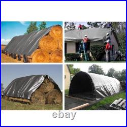 20x24 Ft Waterproof Poly Tarp Protect Cover 10mil Tarpaulin with 25 Ball Bungees