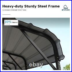 20x30' Outdoor Carport Heavy Duty Canopy Metal Car Shelter Garage with Sidewalls