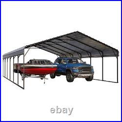 20x30' Outdoor Carport Heavy Duty Canopy Metal Car Shelter Garage with Sidewalls