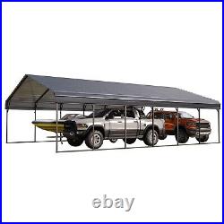 20x30' Outdoor Carport Heavy Duty Canopy Metal Car Shelter Garage with Sidewalls