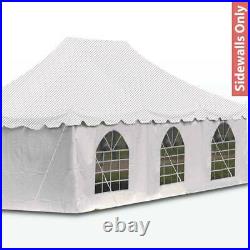 20x30 Tent Sidewall Kit 8fH Solid & Cathedral Window 14 Oz Vinyl Enclosure Panel