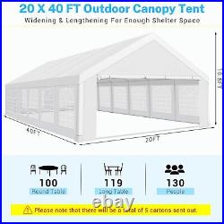 20x40' 10x30' 10x20' Outdoor Party Tent Heavy Duty Wedding Event Gazebo Canopy#