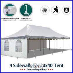 20x40' Canopy Tent Sidewall Kit 7' High Wedding Event Waterproof Privacy Vinyl