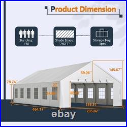 20x40 Party Tent Heavy Duty Removable Sidewalls Waterproof Outdoor Wedding