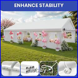 20x40' Wedding Party Canopy Outdoor Shelter Carport Garage Waterproof White Tent